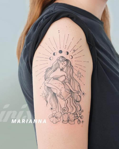 Aquarius tattoos for women