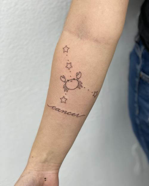 Cancer zodiac tattoos women