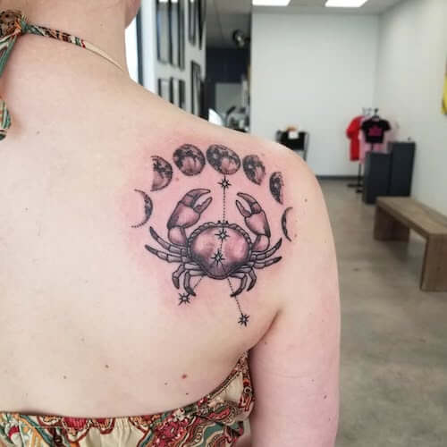 Cancer zodiac tattoos women