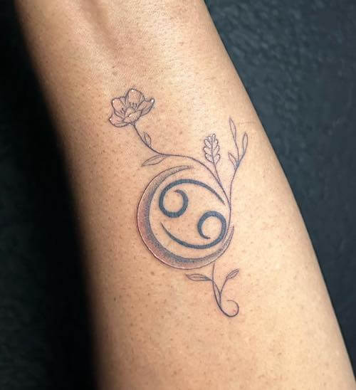 Cancer zodiac tattoos women