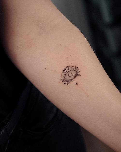 Cancer zodiac tattoos women
