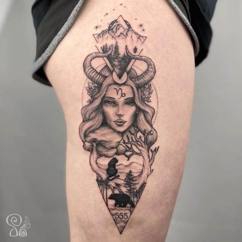 Capricorn tattoos for women