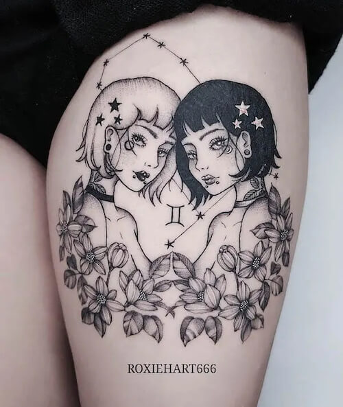 Gemini tattoos women
