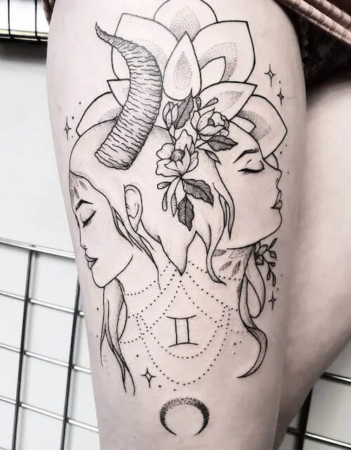 Gemini tattoos women