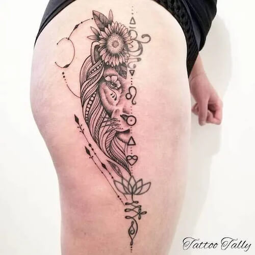 Leo tattoos women