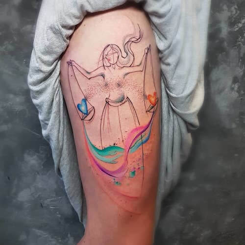 Libra tattoos for women