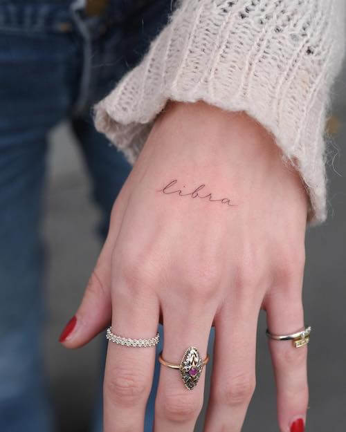 Libra tattoos for women