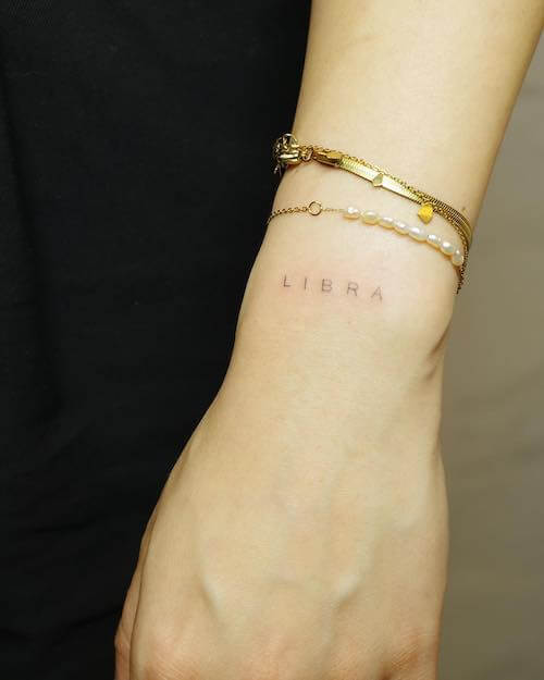 Libra tattoos for women
