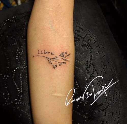 Libra tattoos for women