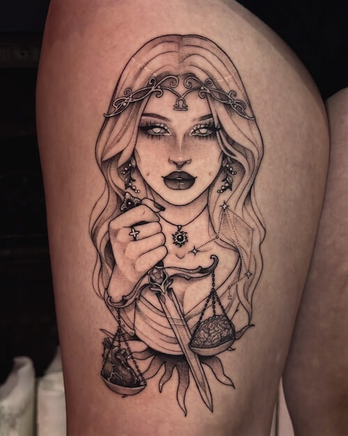 Libra tattoos for women