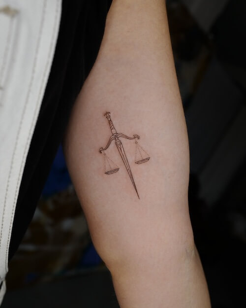 Libra tattoos for women