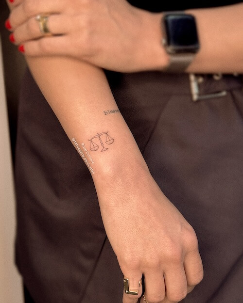 Libra tattoos for women