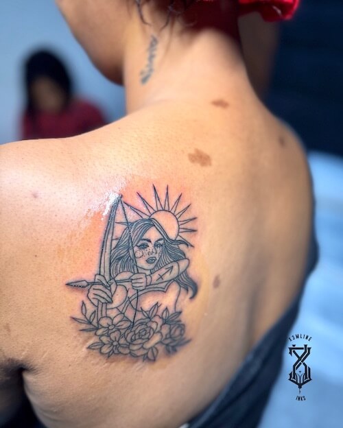 Sagittarius tattoos women
