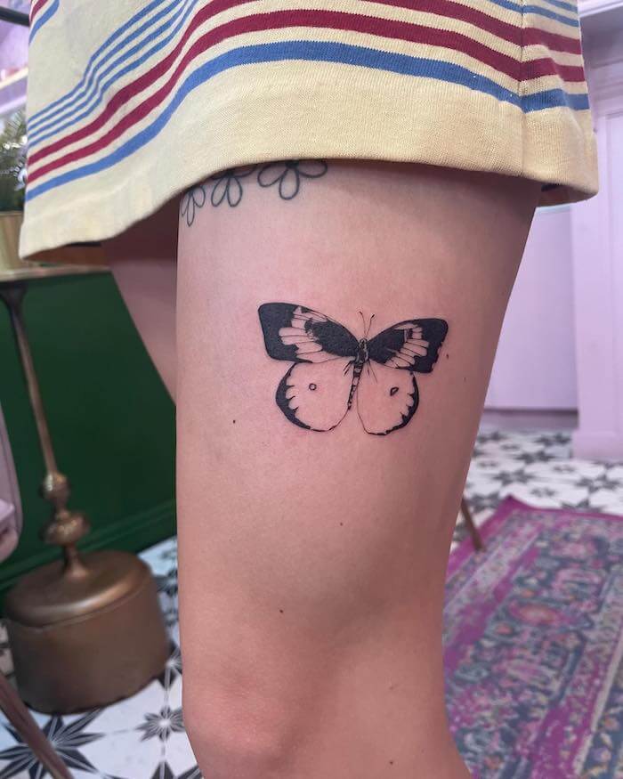 small butterfly tattoo women