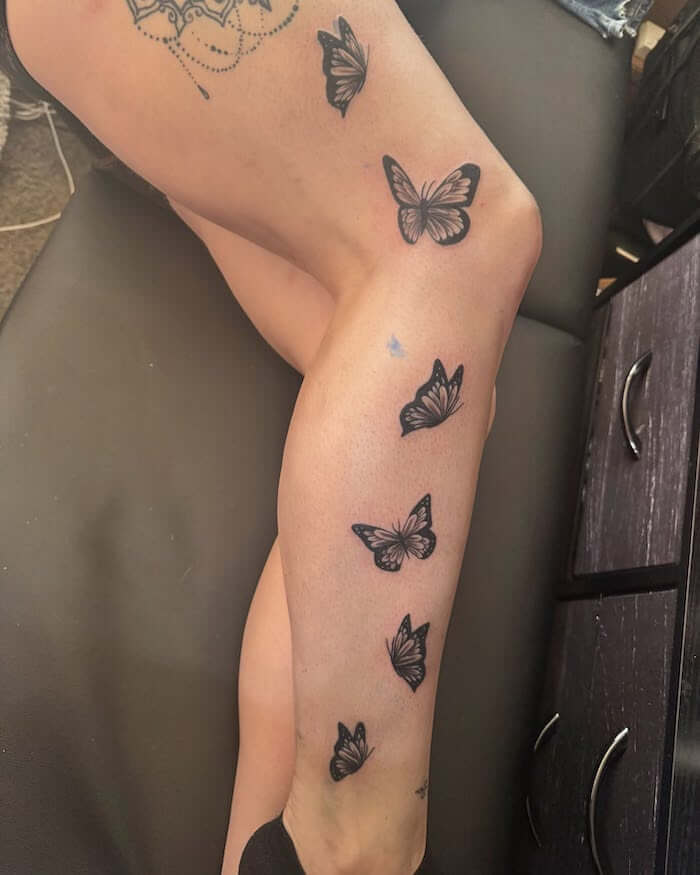 small butterfly tattoo women