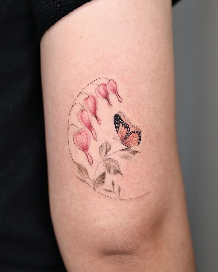 small butterfly tattoo women