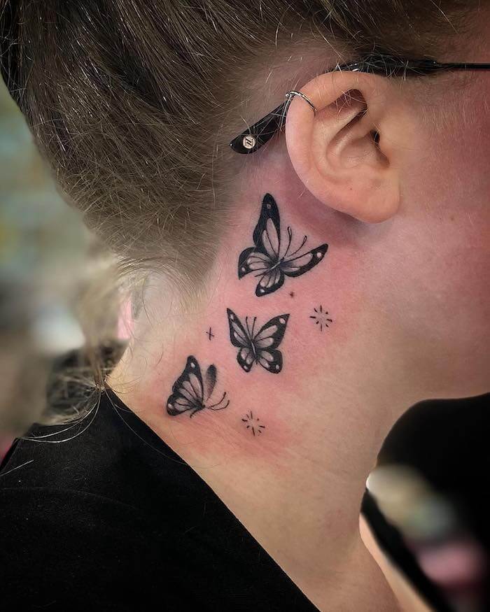 small butterfly tattoo women