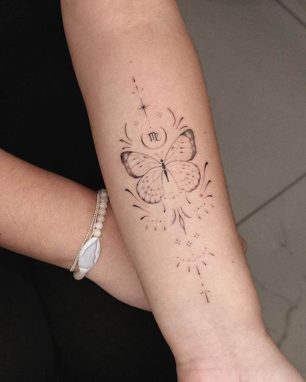 Butterfly Forearm Tattoo
