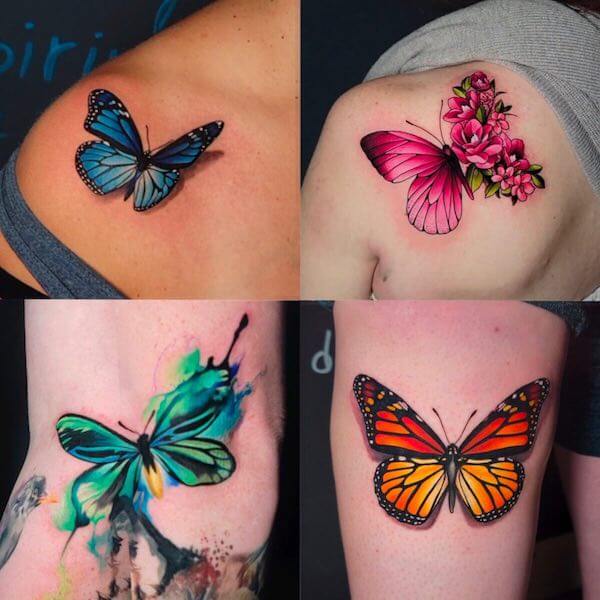 beautiful butterfly tattoos for women