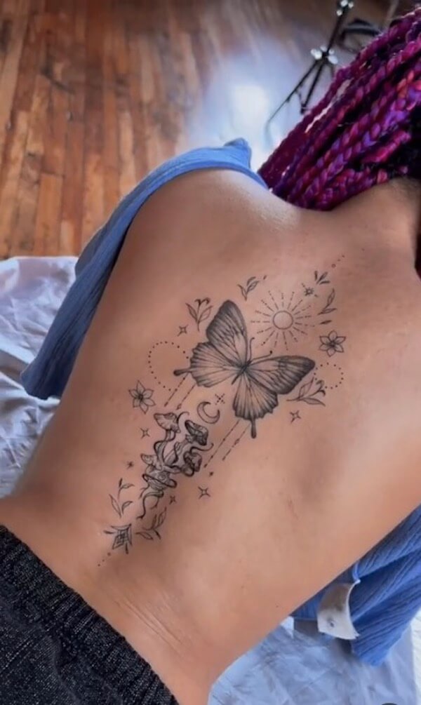 Back Butterfly Tattoo