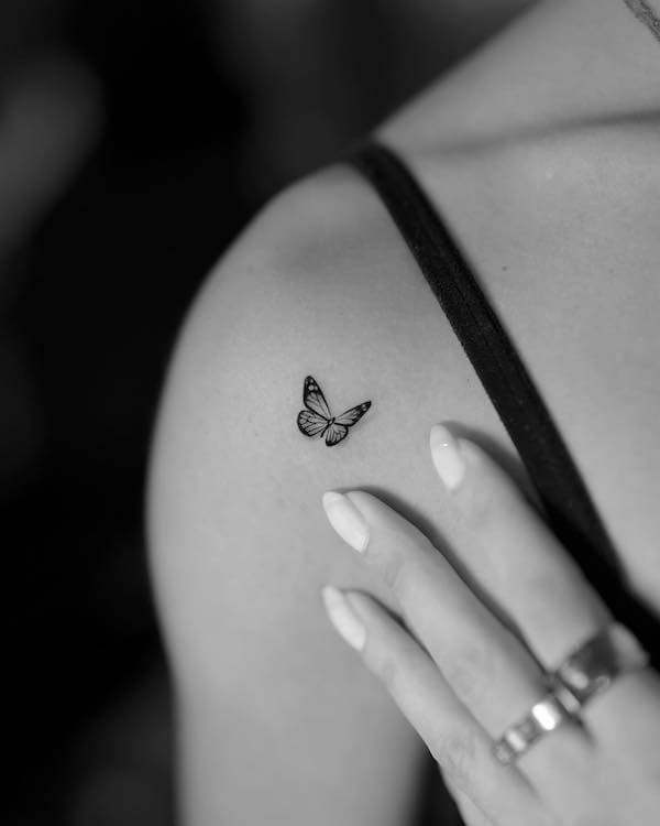 simple butterfly tattoos for women