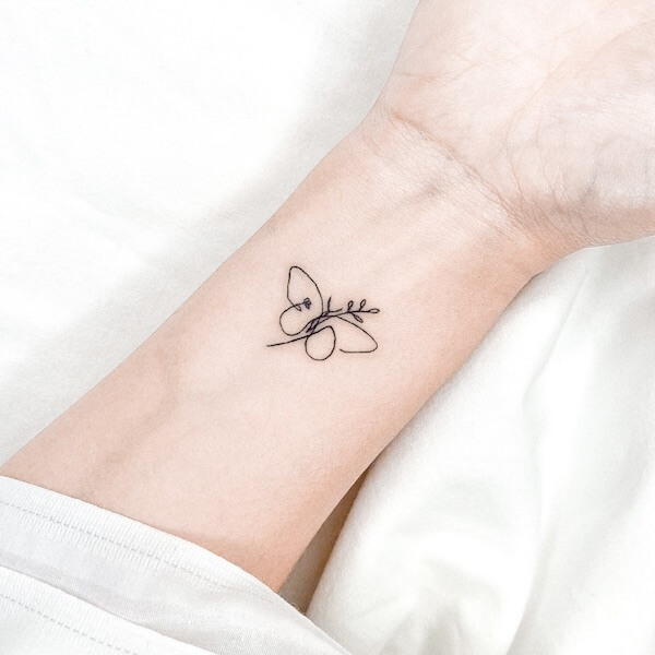 Wrist Butterfly Minimalist Small Tattoo