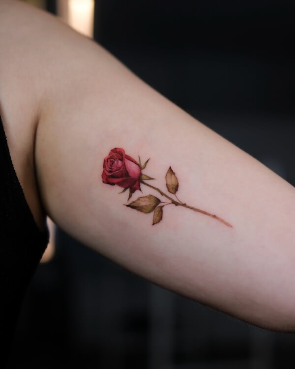 small rose tattoos for women