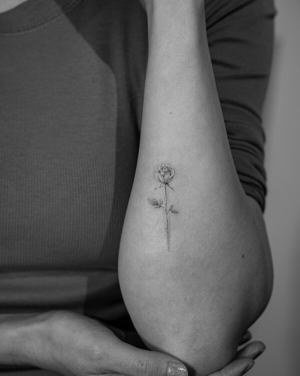 Forearm Rose Tattoo