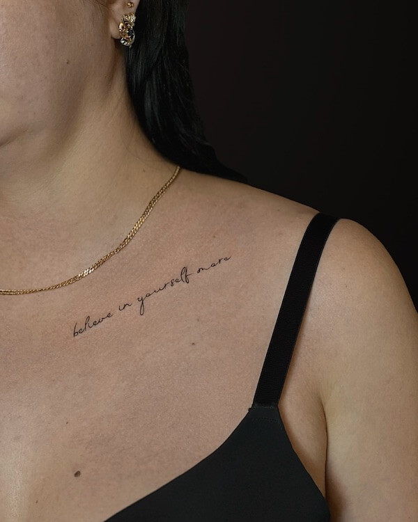 Small Collarbone Tattoo