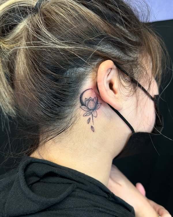 Small Behind The Ear Tattoo