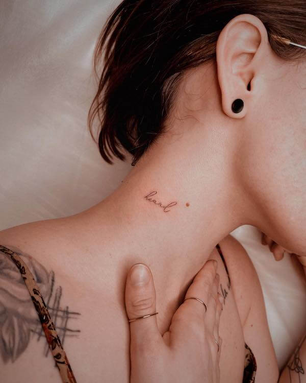Small Neck Tattoo