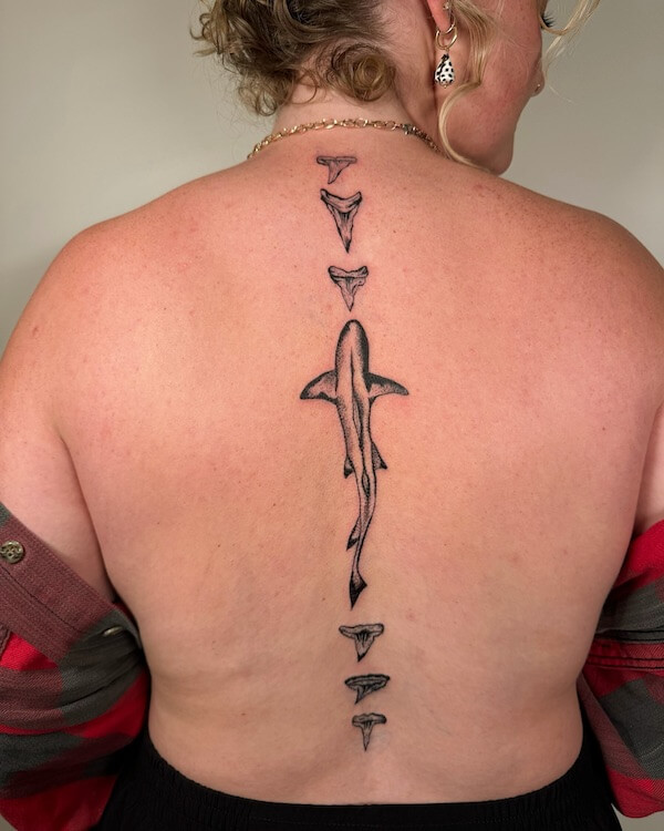 Shark Spine Tattoo