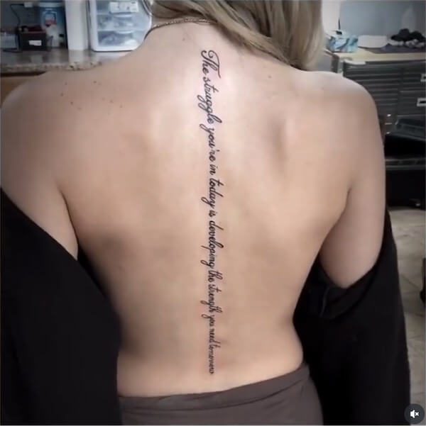 Quote Spine Tattoo