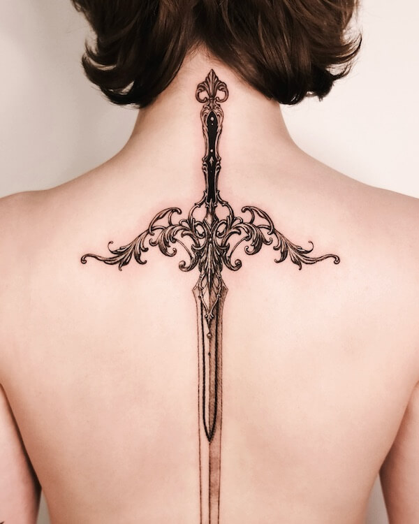 Sword Spine Tattoo