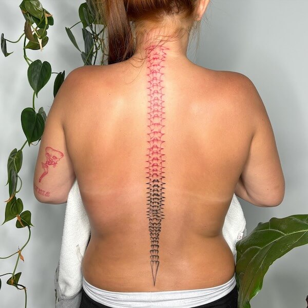 Skeleton Spine Tattoo